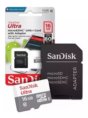 Cartão Memória Sandisk 16gb Micro Sdhc Classe 10 Ultra Cartão Memória Sandisk 16gb Micro Sdhc Classe 10 Ultra